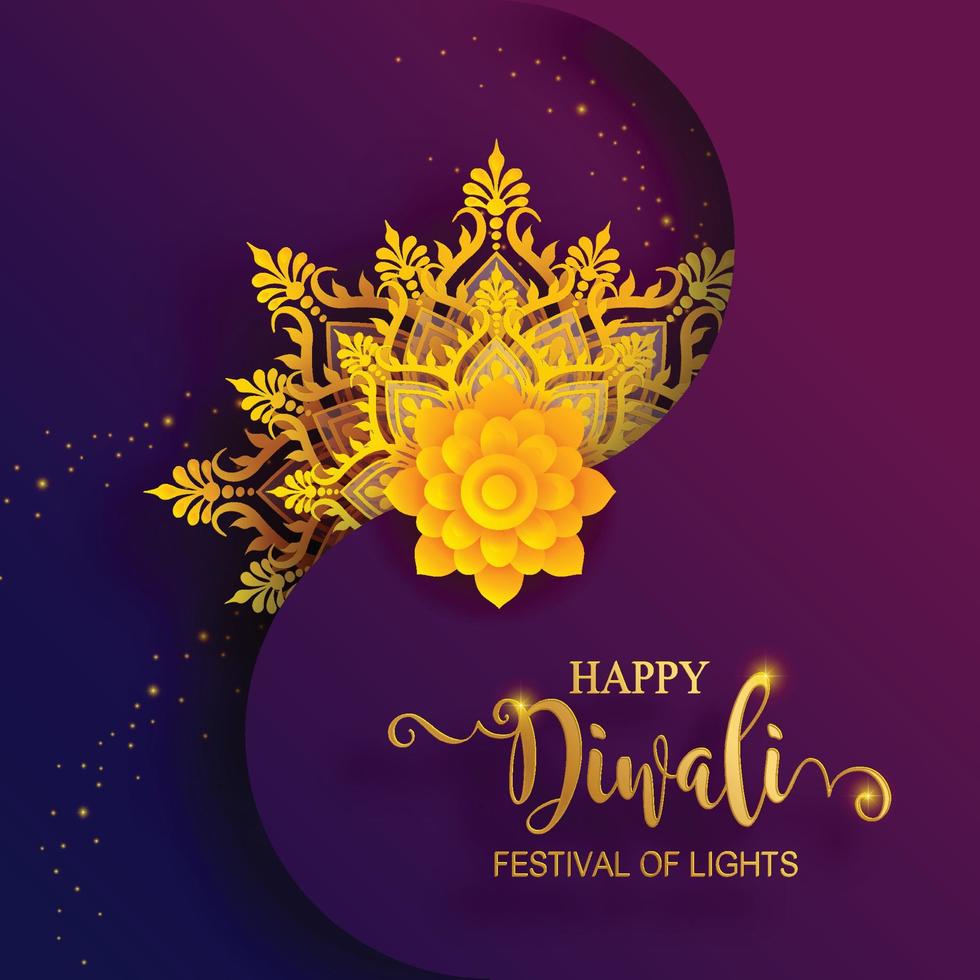 diwali, deepavali o dipavali el festival de las luces india vector