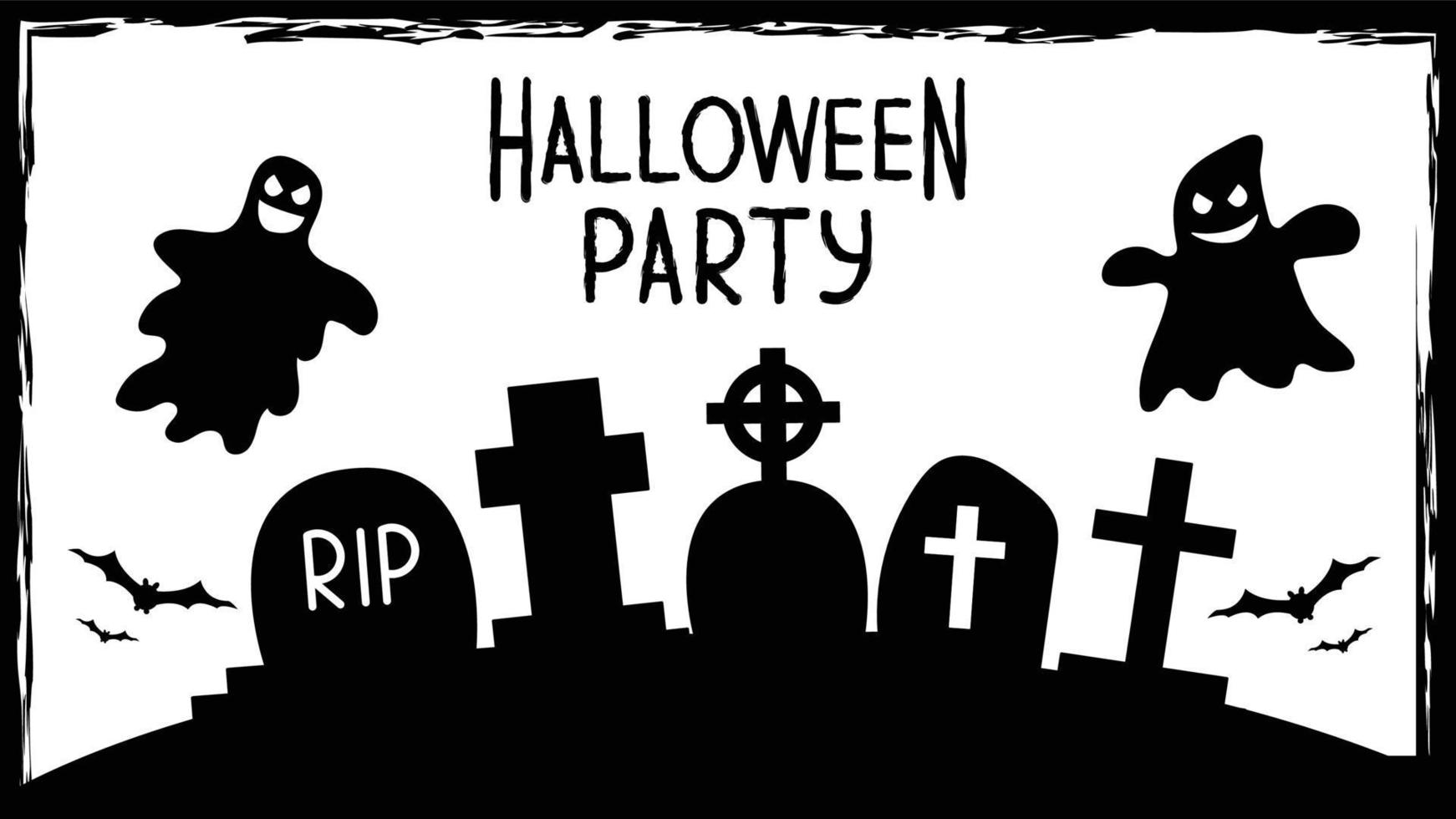 Halloween party invitations or greeting cards banner Halloween vector