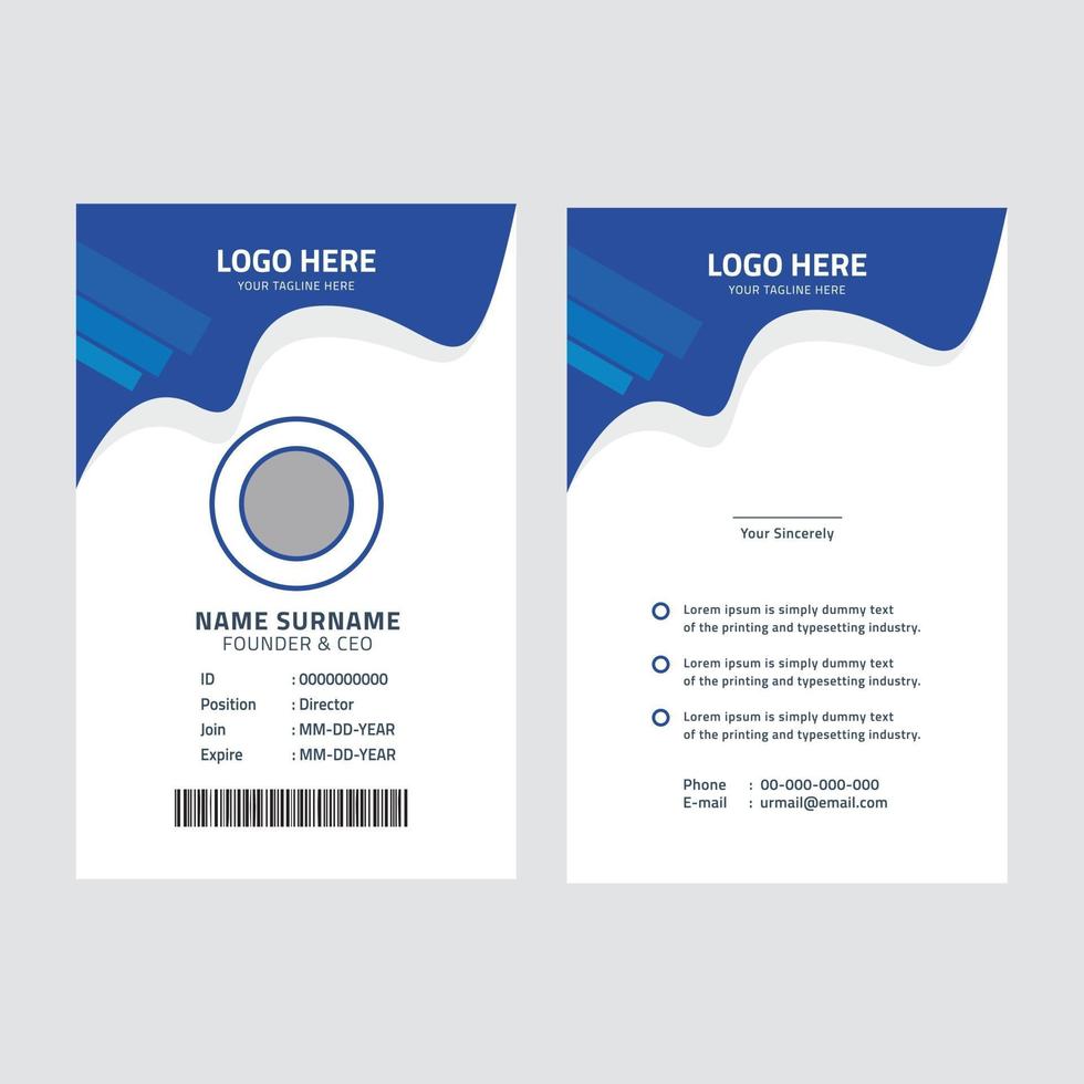 Corporate id card template vector