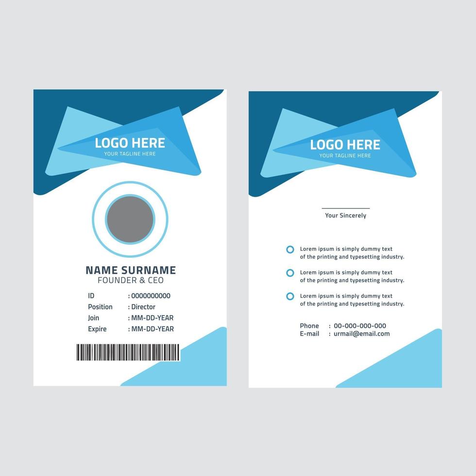 Corporate id card template vector
