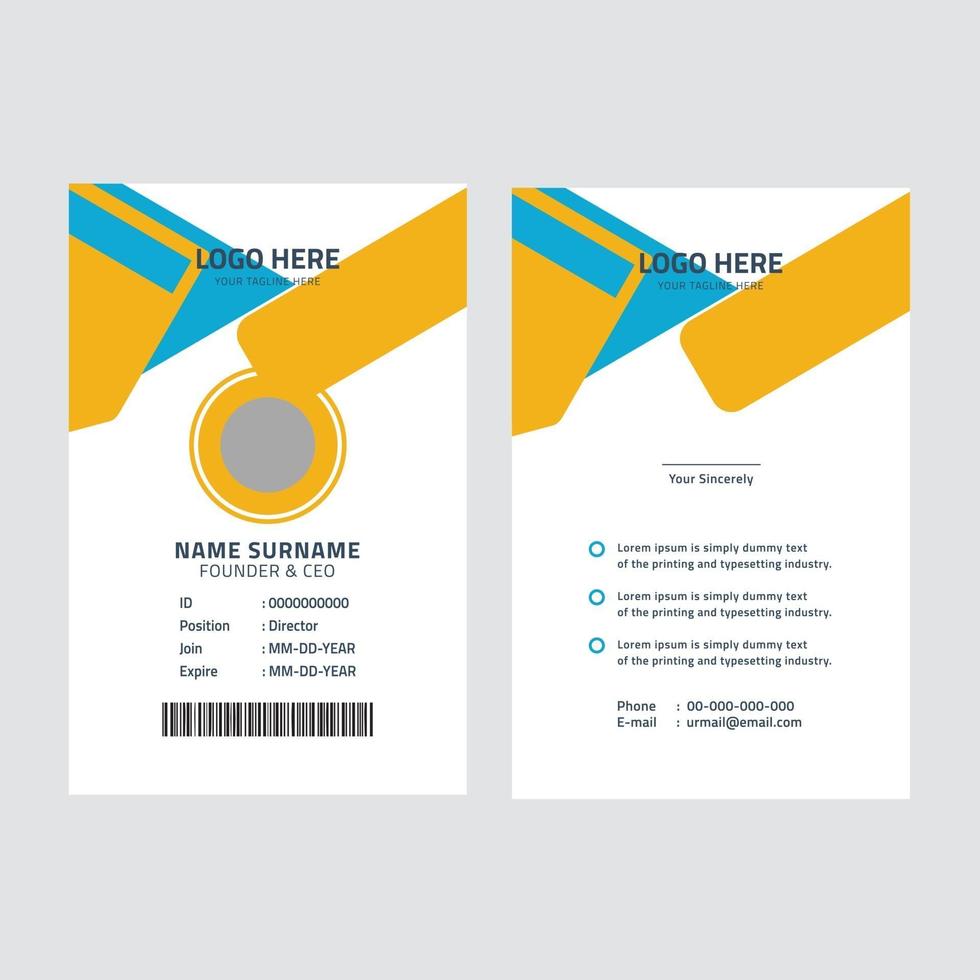 Corporate id card template vector