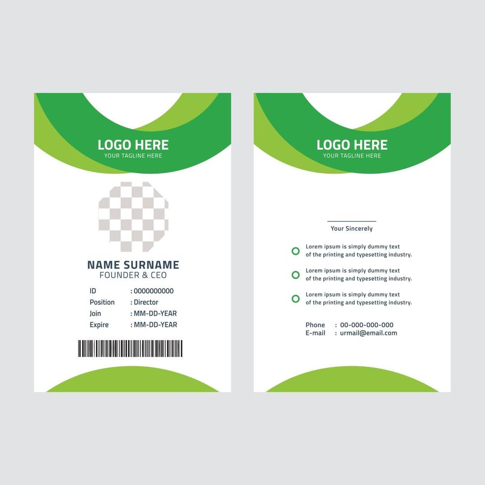 Corporate id card template vector