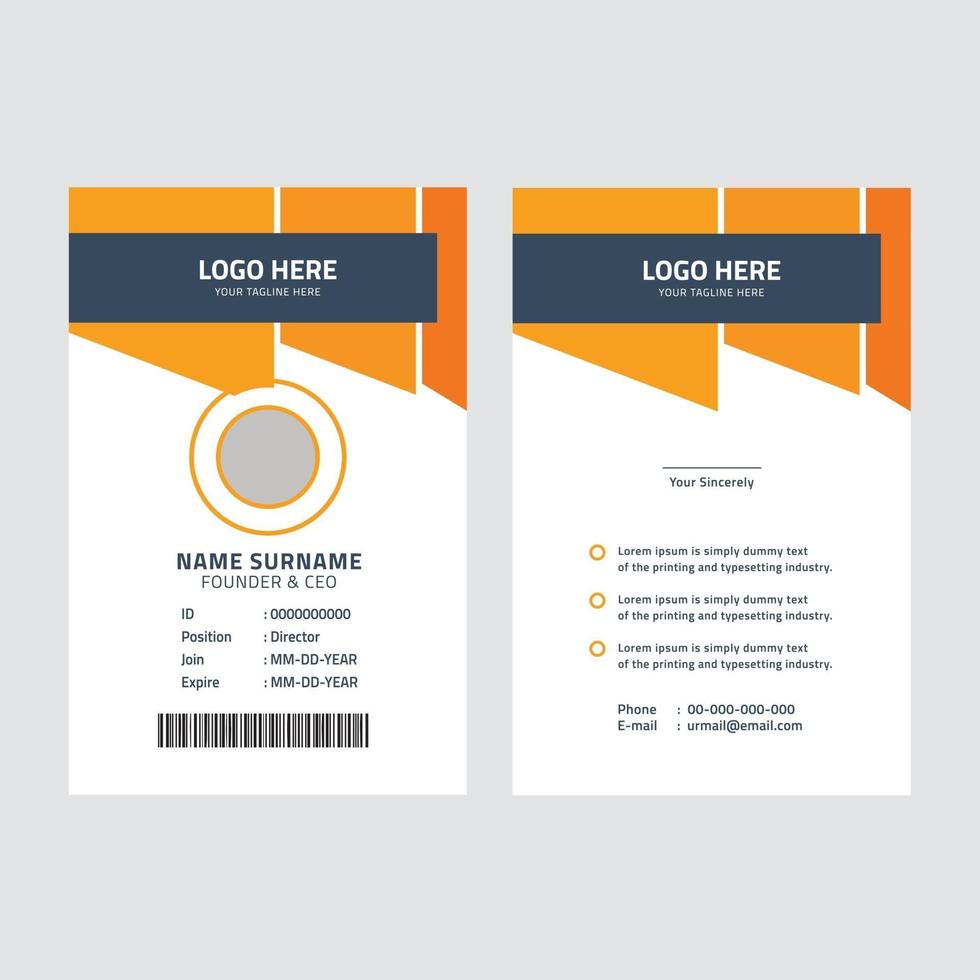 Corporate id card template vector