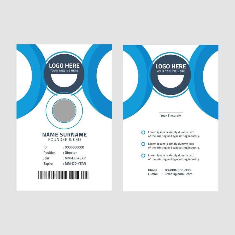 Corporate id card template vector