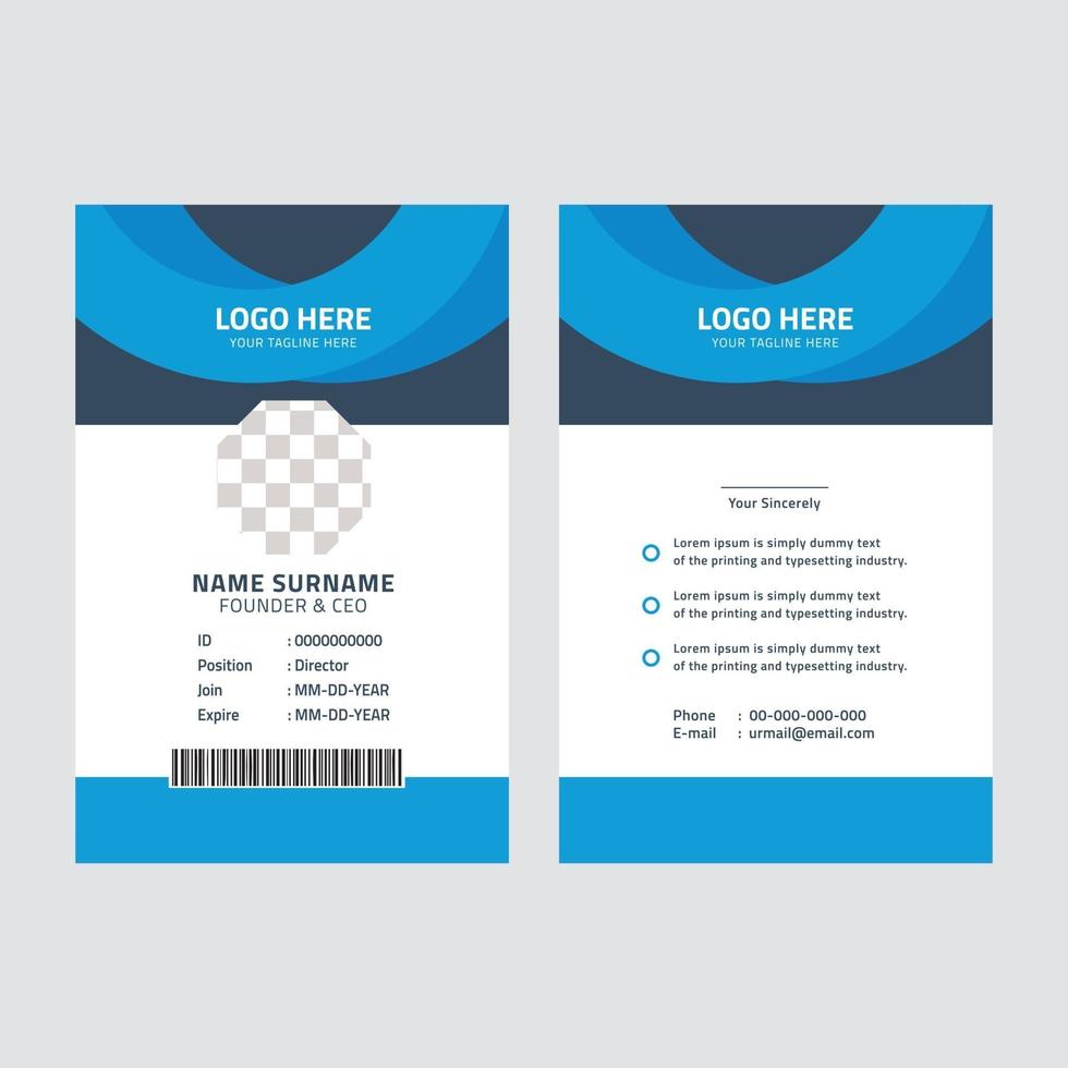 Corporate id card template vector