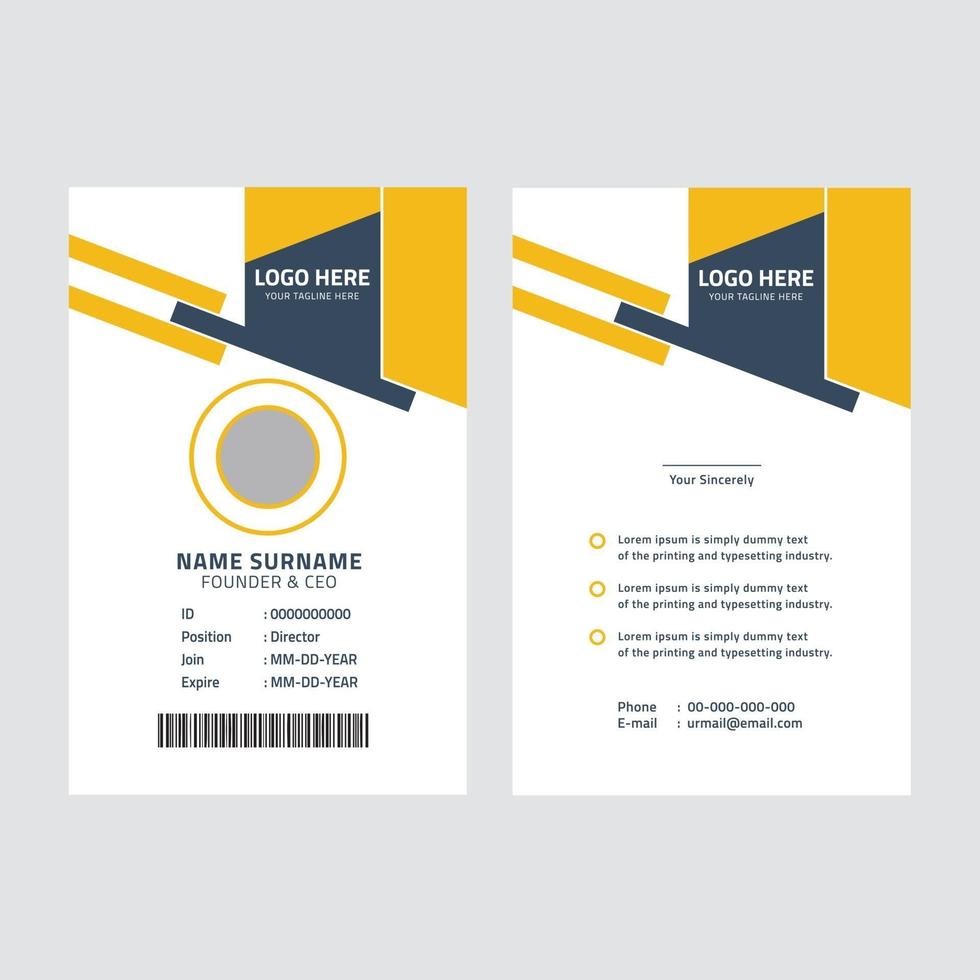 Corporate id card template vector