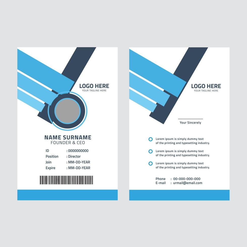 Corporate id card template vector