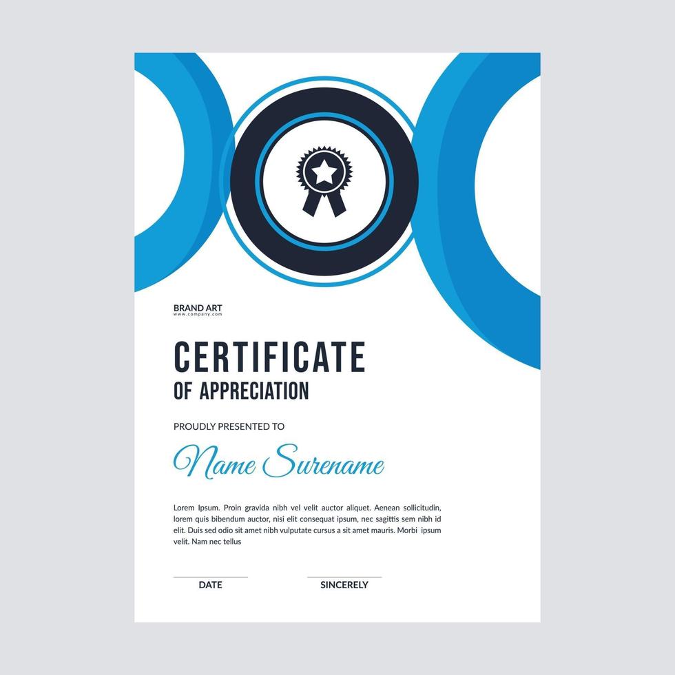 Certificate template design layout vector