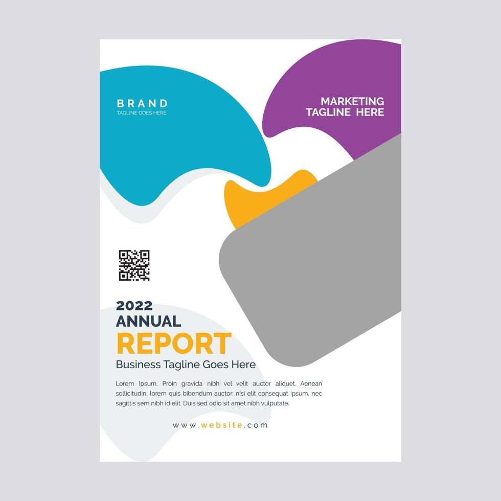 Corporate Business Flyer cover design layout shape vector