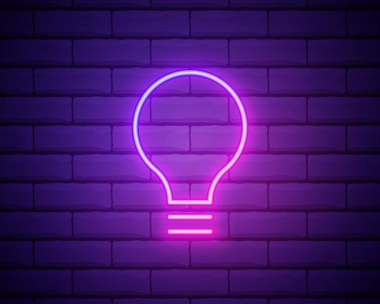 Light Bulb neon sign vector. Light Bulb Design template neon icon vector