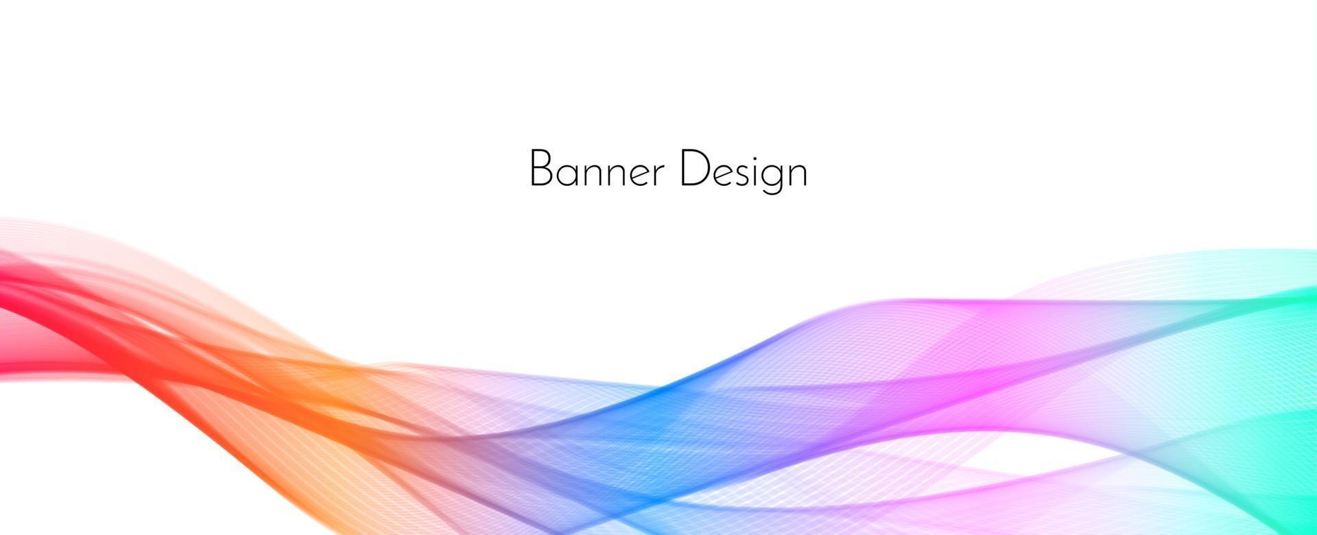 Abstract colorful stylish modern wave design banner background vector
