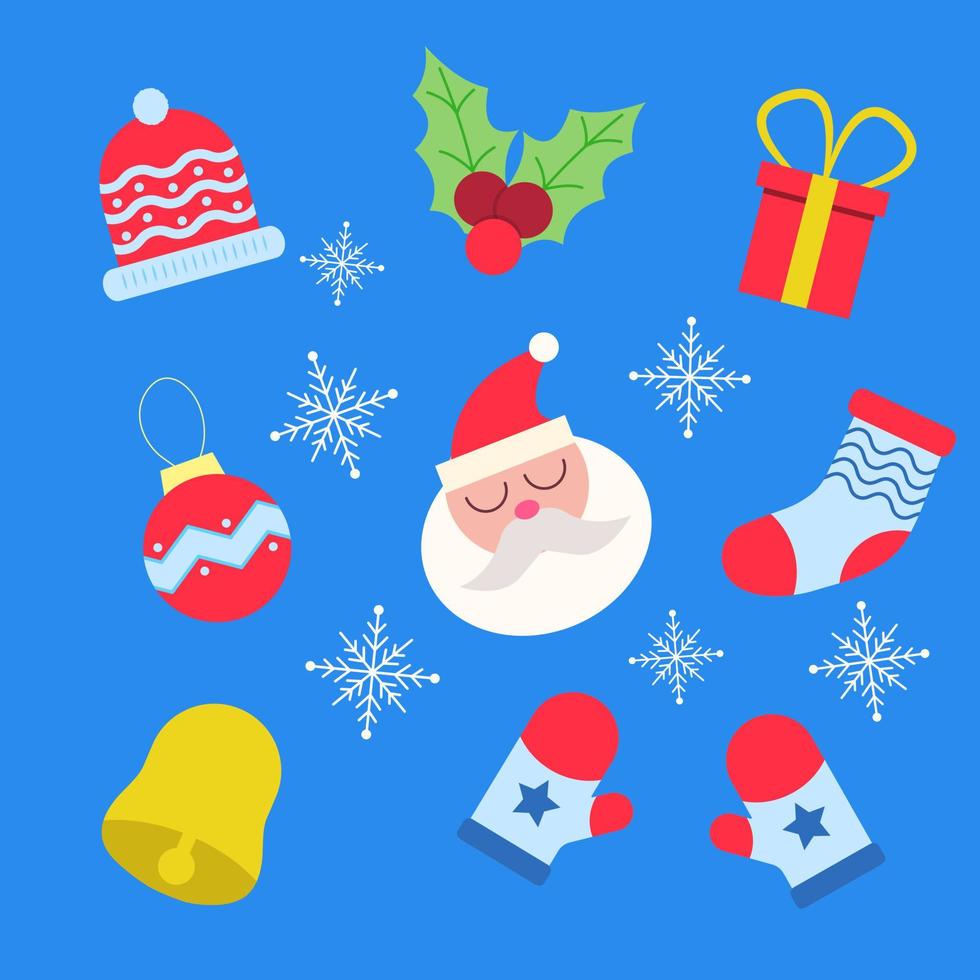 set icon cristmas vector illustration