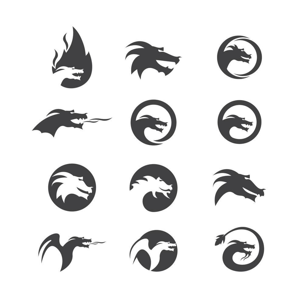 Head Dragon illustration vector