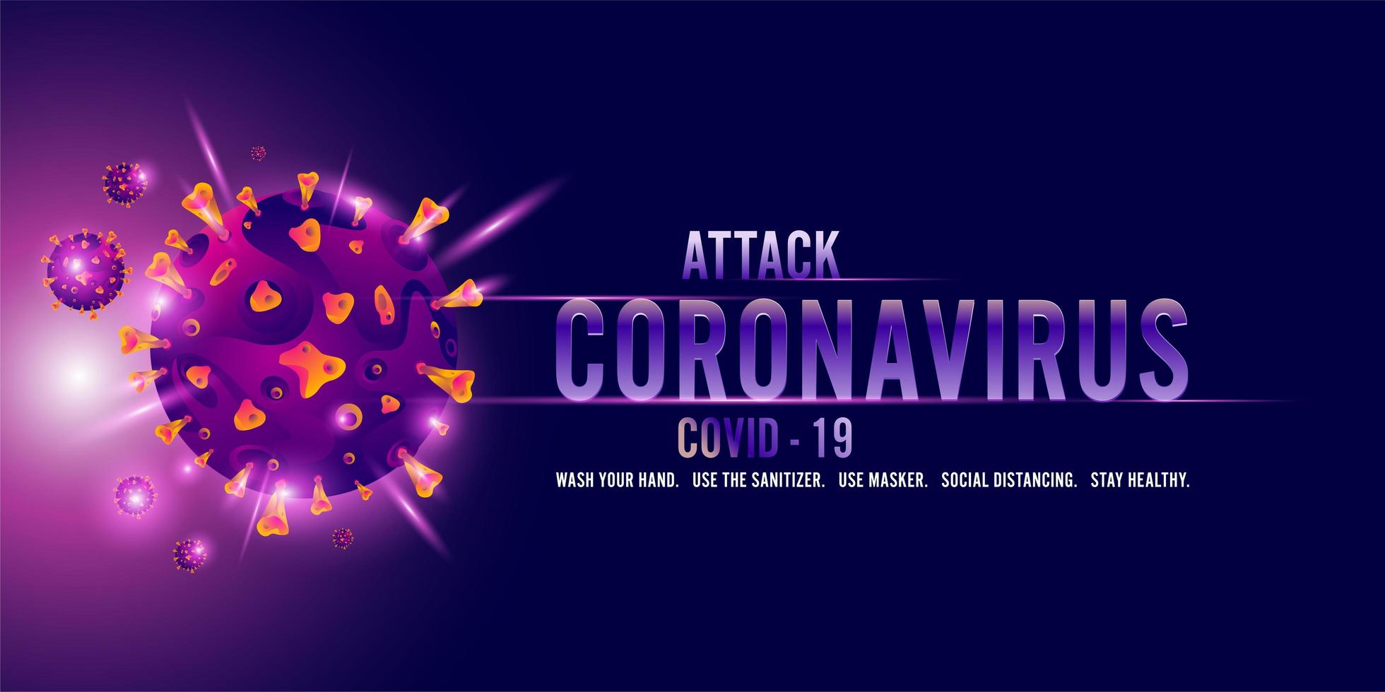 Coronavirus covid-19 and virus background with disease cells vector