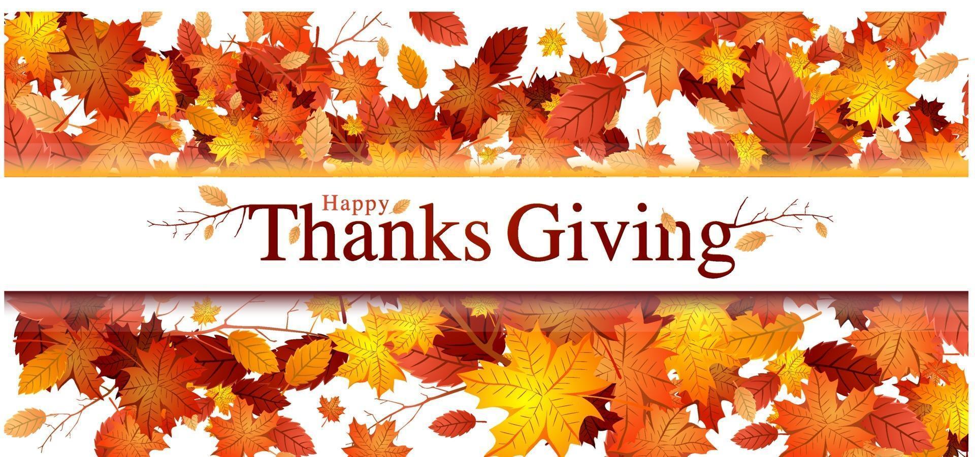 Vector Illustration of Thanks Giving Banner and Card Design