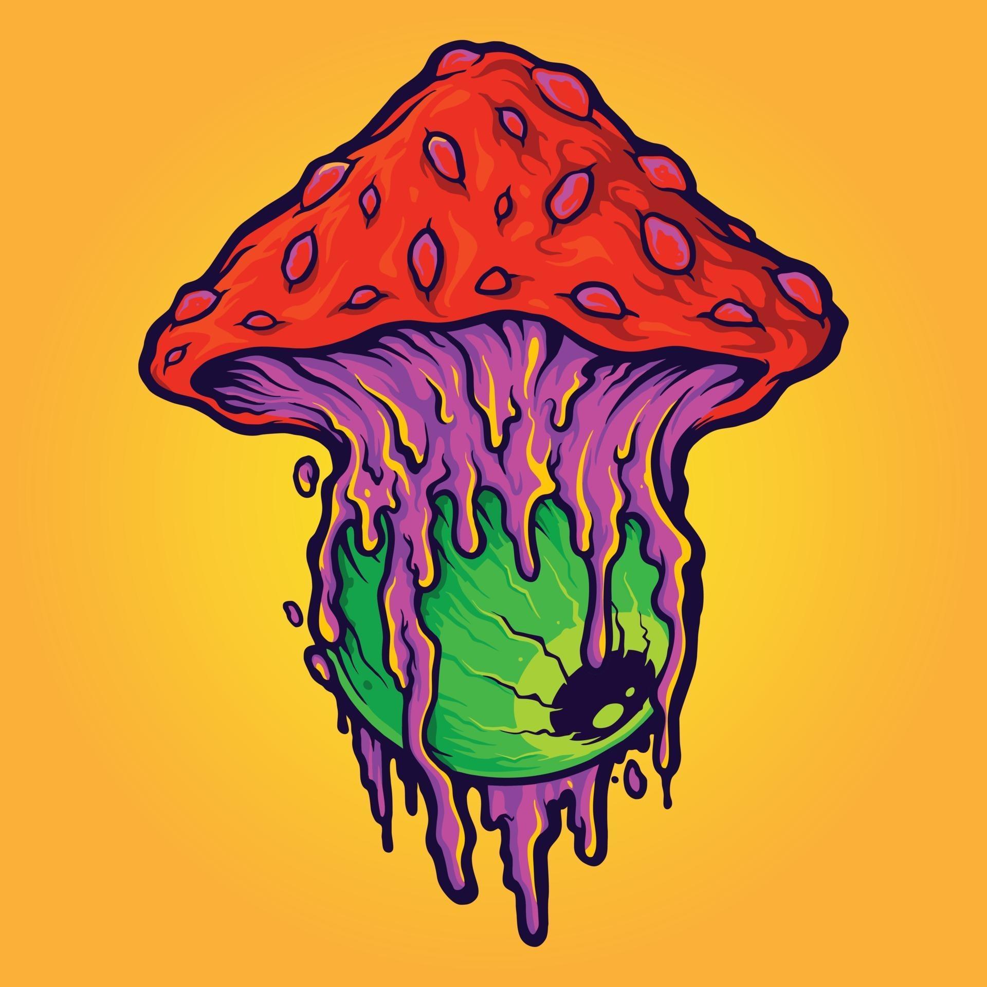 Red Fungus Eye Melt Mushrooms Illustration 3429591 Vector Art at Vecteezy