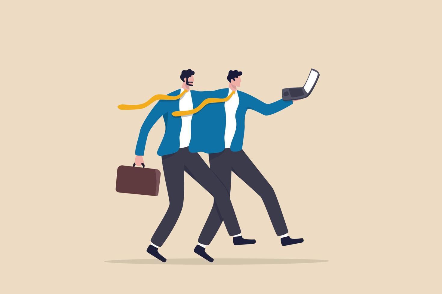 Job sharing in flexible work, 2 or more employees share work response vector