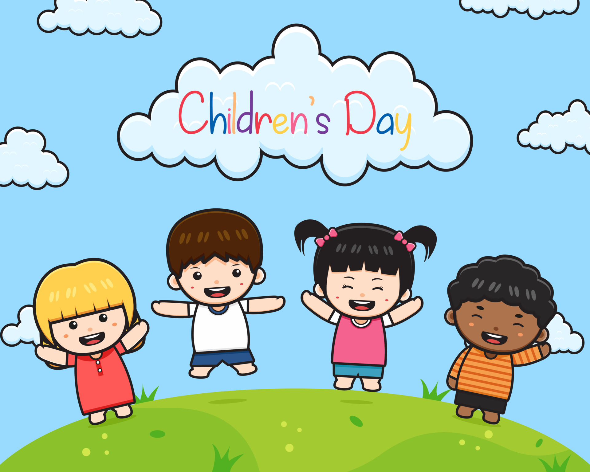 World Children s Day Celebration Background Card 3429738 Vector Art At children-s-day-celebrations-by-students-and-teachers-of-parle-tilak