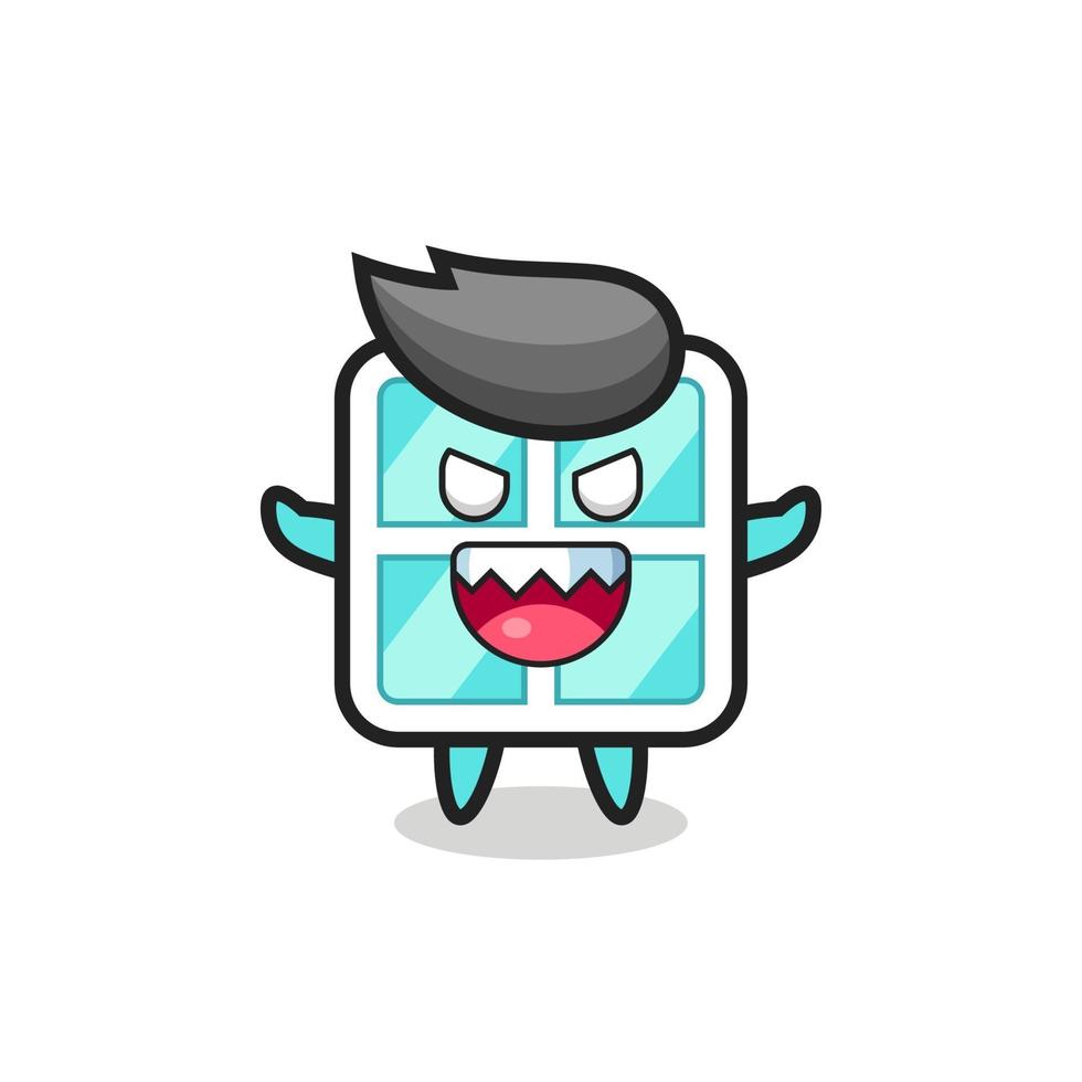 illustration of evil window mascot character vector