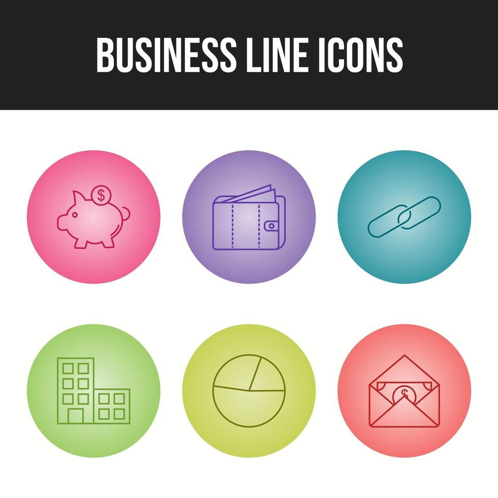 Unique Business vector icon set for commercial use
