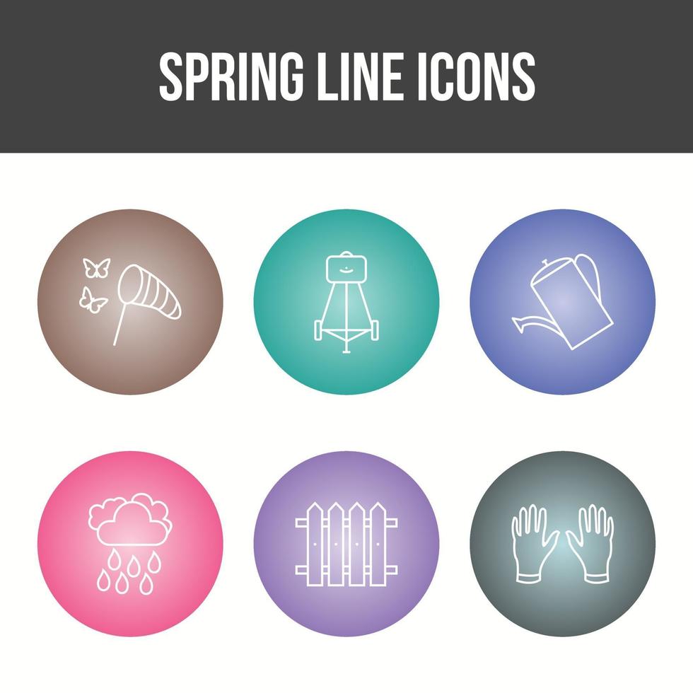 Unique Spring Vector Icon Set