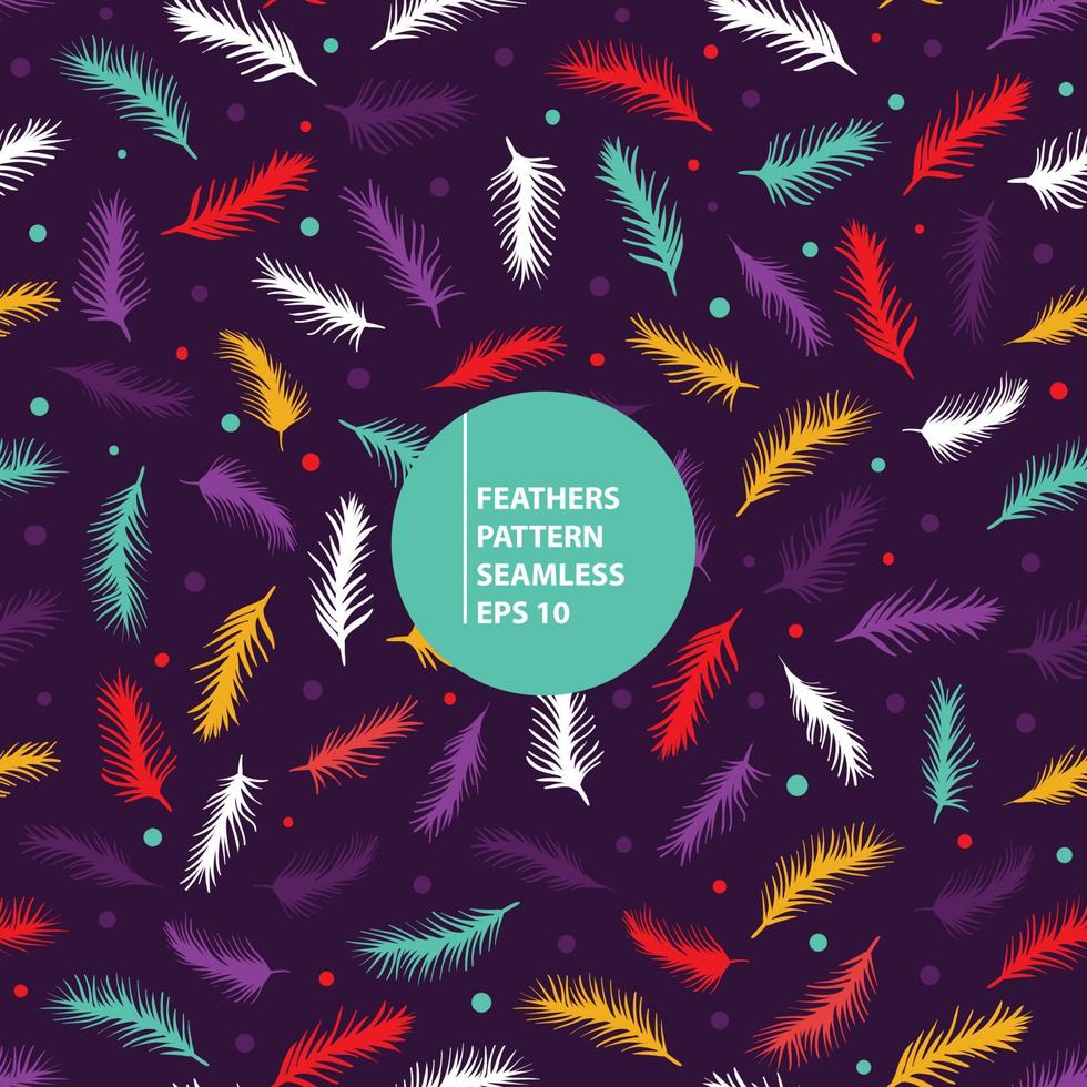 feathers colorful pattern seamless illustration vector