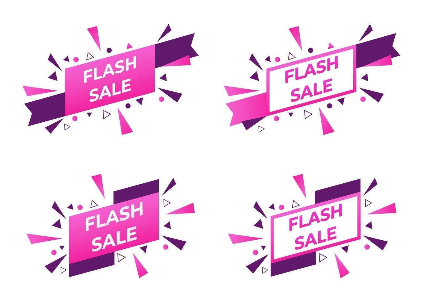 colección de insignias de promoción de venta flash vector