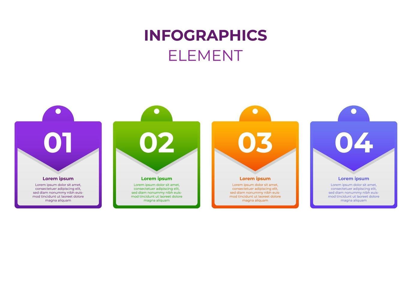 plantilla de diseño de infografía degradado de círculo vector