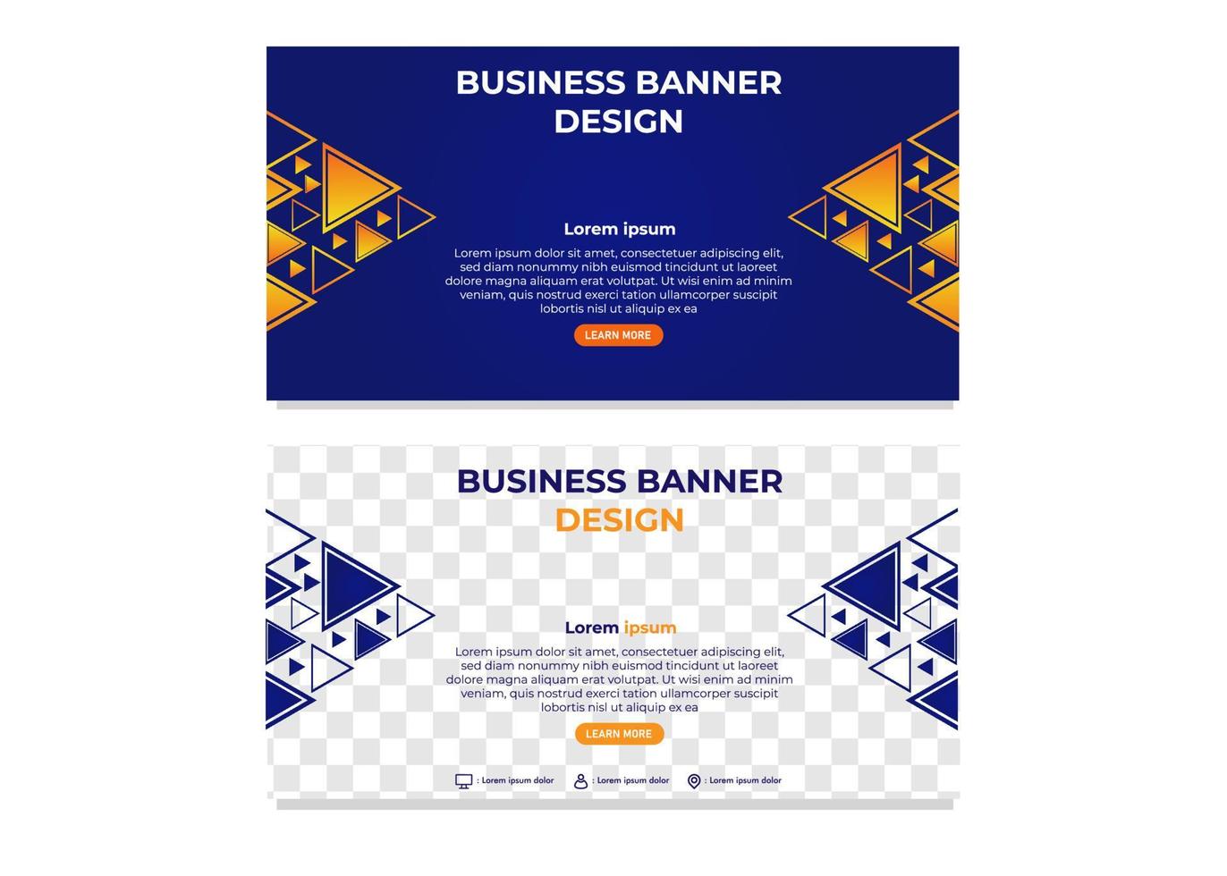 abstract triangle gradient business banner design template vector