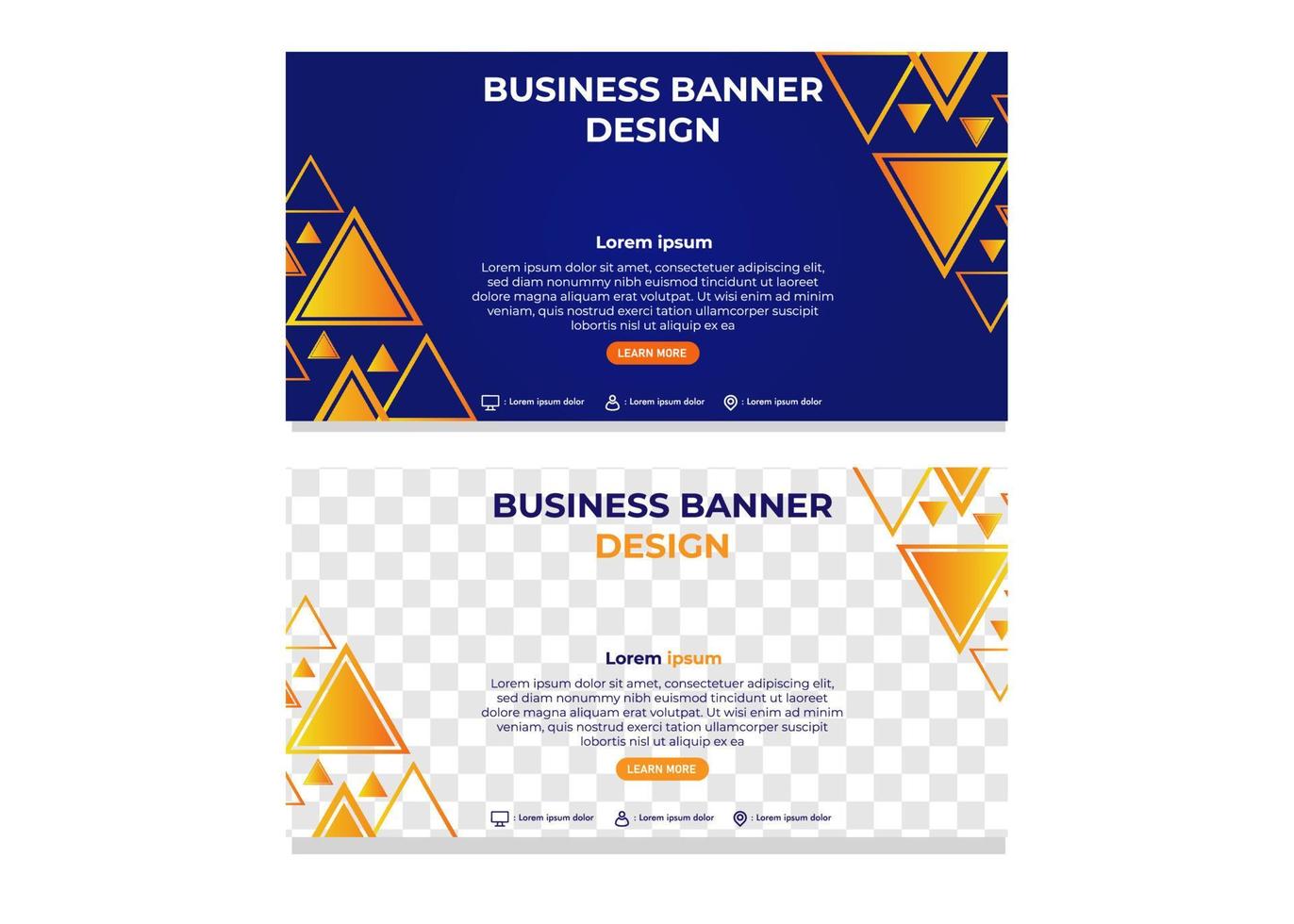 abstract triangle gradient business banner design template vector