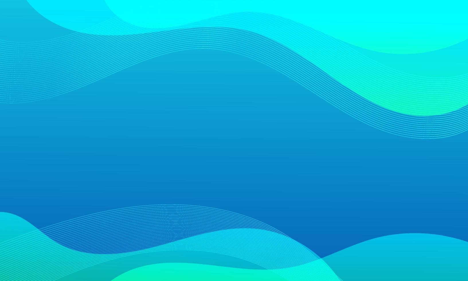 Abstract Blue Fluid Wave Background vector