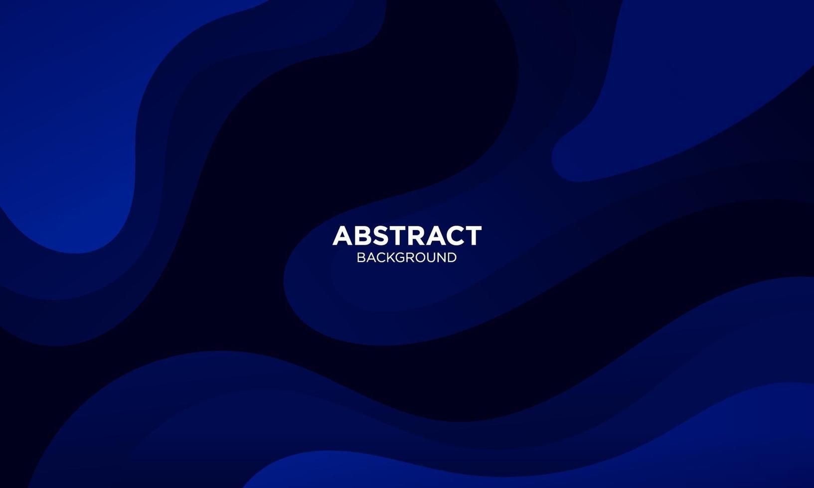 Abstract Blue Fluid Wave Background vector