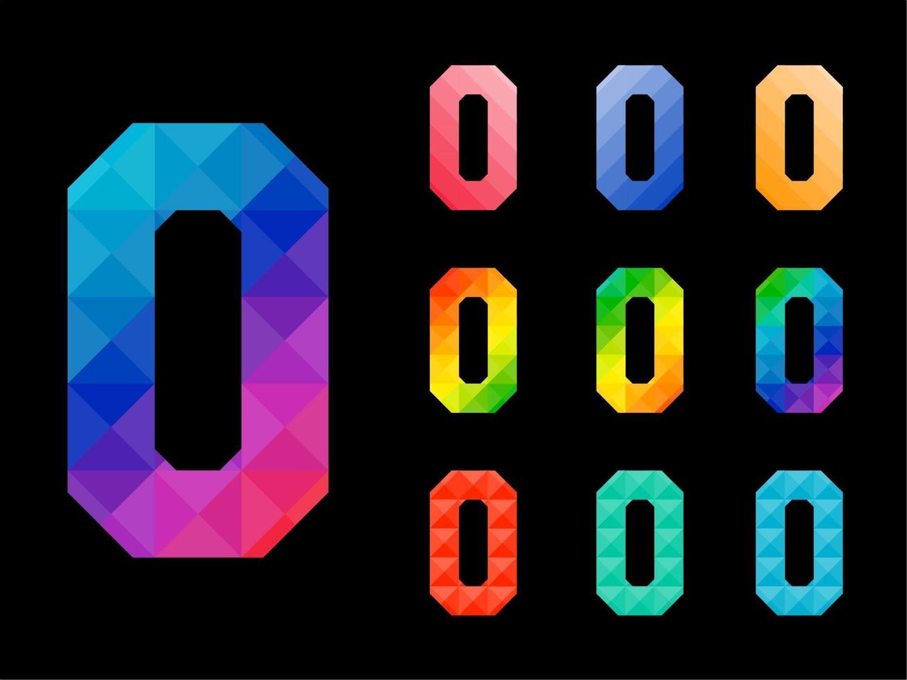 Set of Colorful Letter O vector