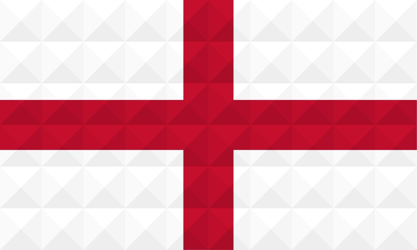 Artistic flag of England with geometric wave concept art design vector