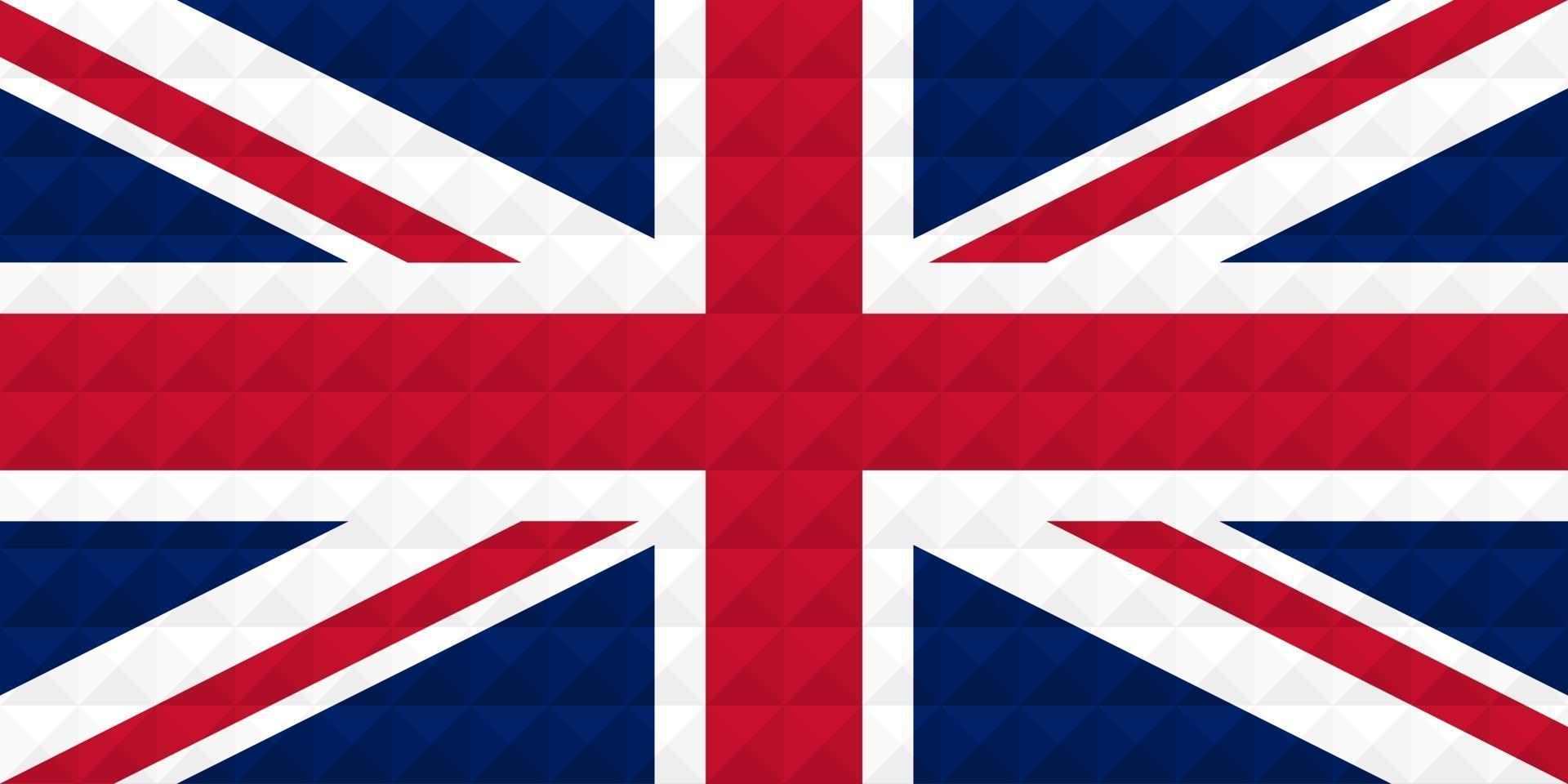 Artistic flag of England with geometric wave concept art design vector