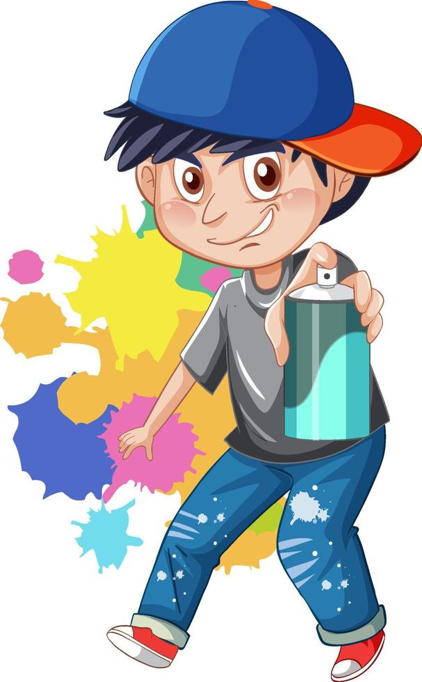 Teenage gangster cartoon character vector