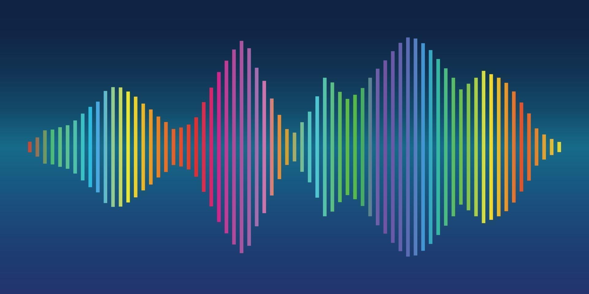 Colorful sound wave background vector