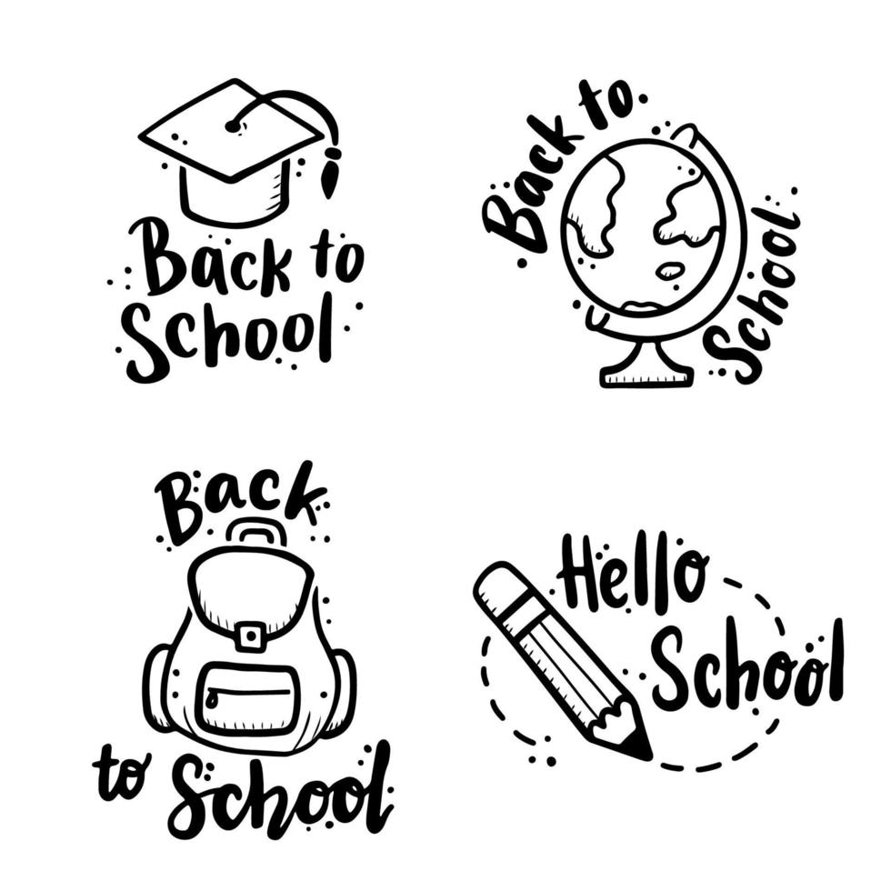 Back to School hand drawn vector