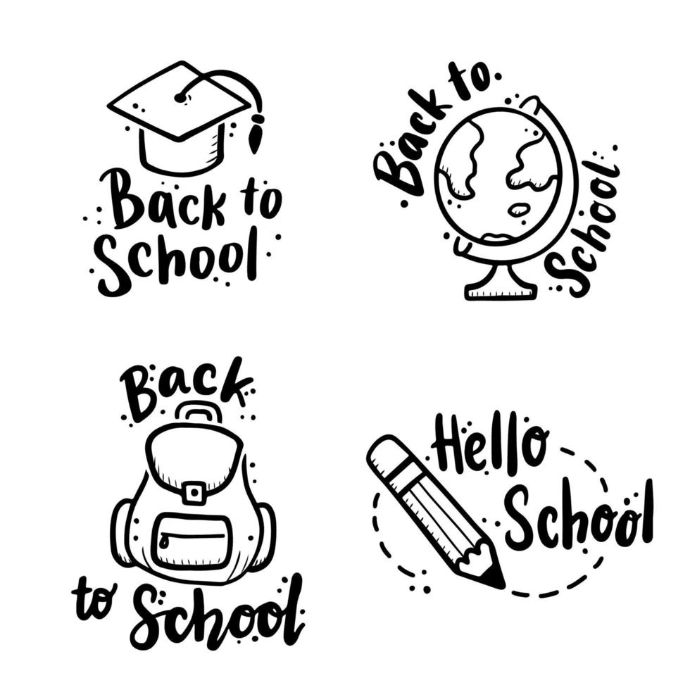 Back to School hand drawn vector