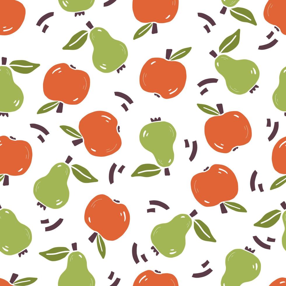 Seamless pattern of simple fruit vector