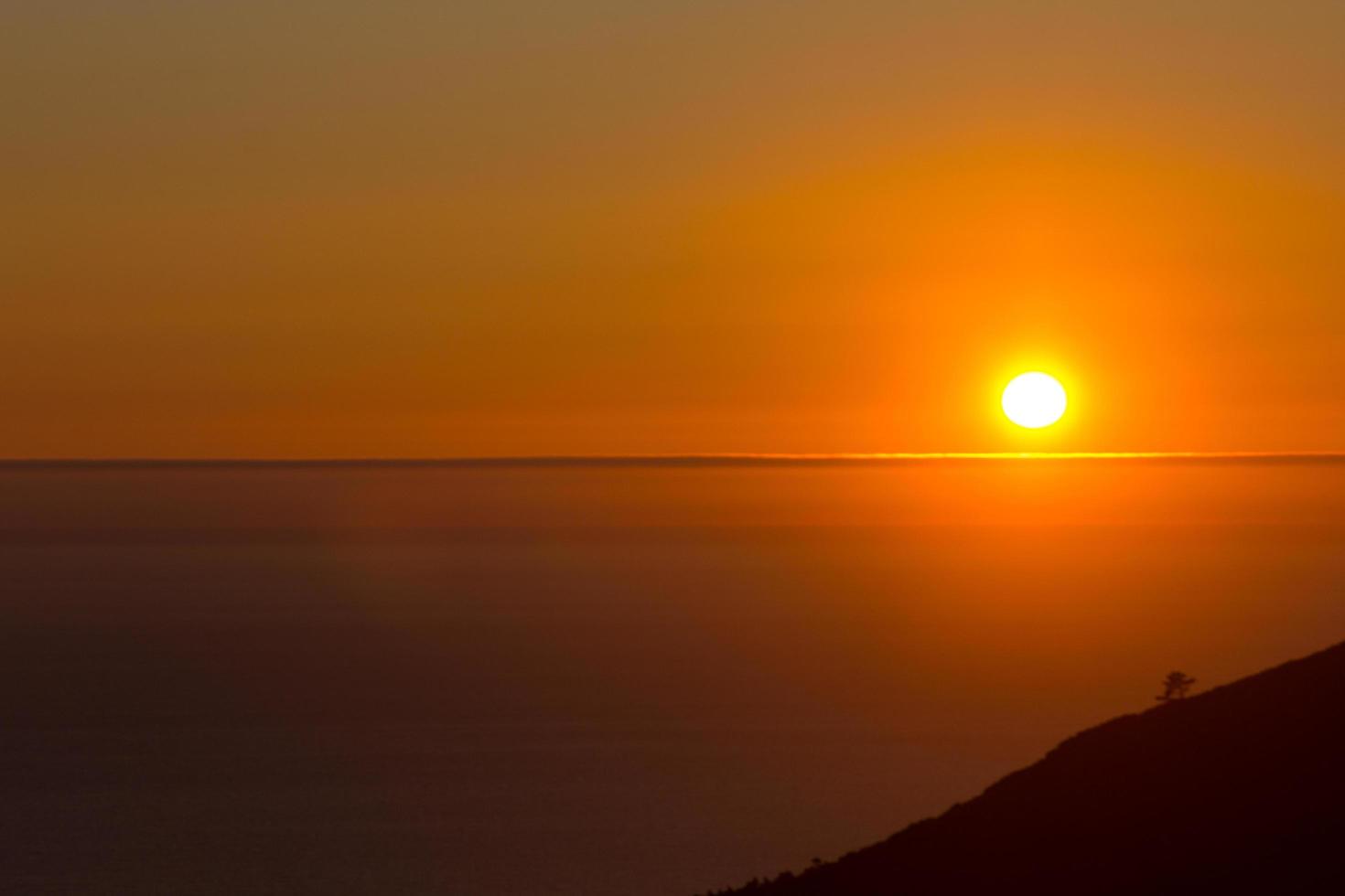 Sunset over the Atlantic Ocean, Galicia, Spain photo