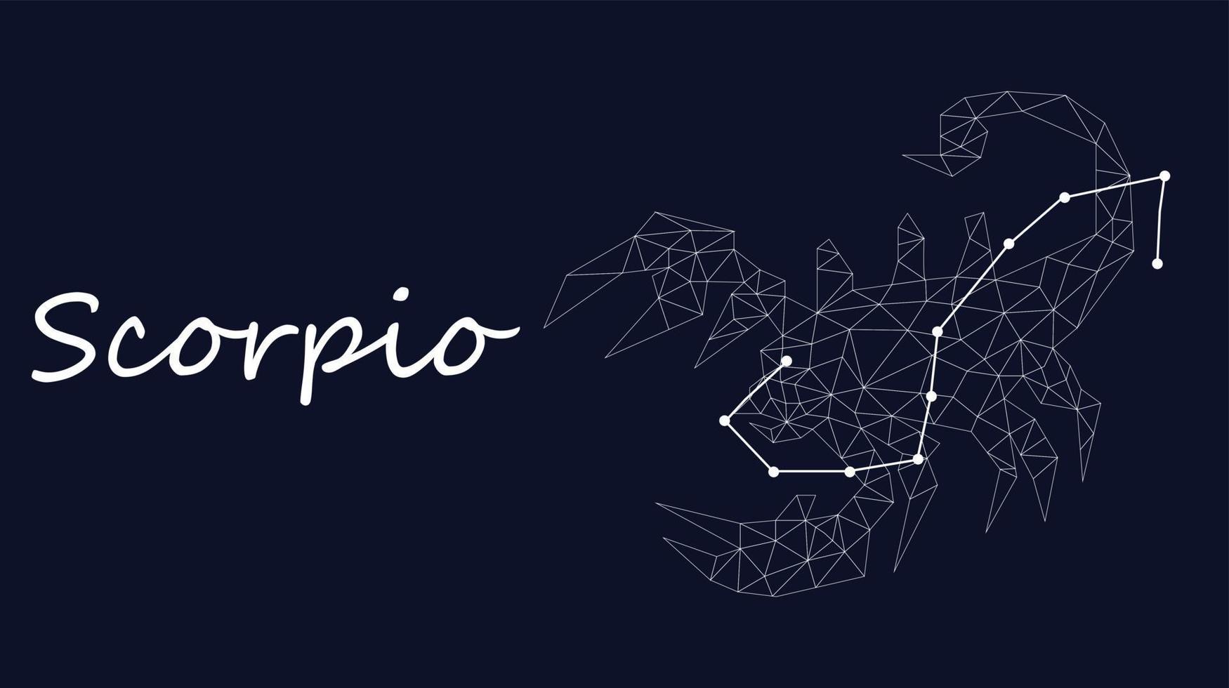 Scorpio Zodiac sign constellation vector horoscope sign