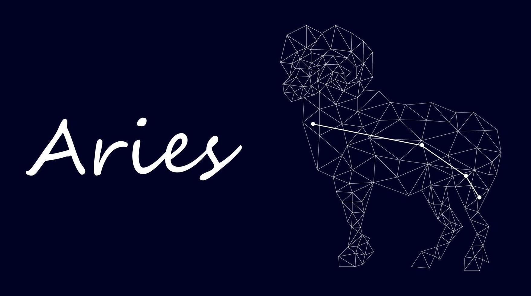 Aries Zodiac sign constellation vector horoscope sign