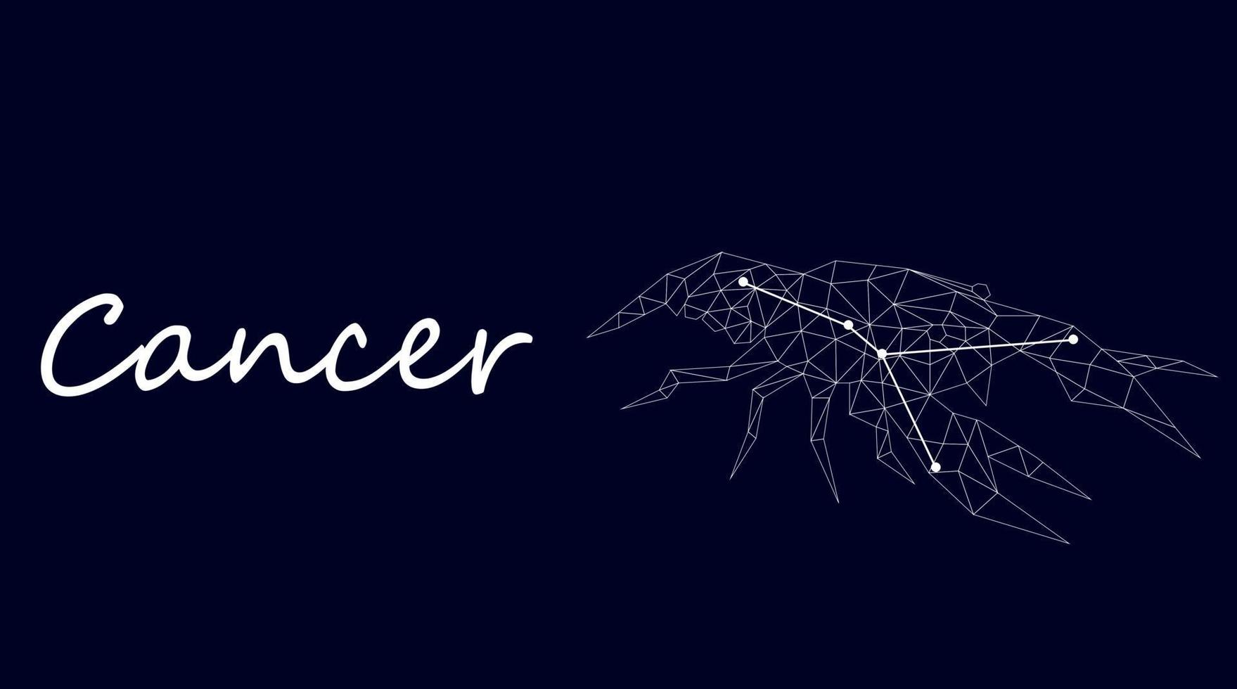 Cancer Zodiac sign constellation vector horoscope sign