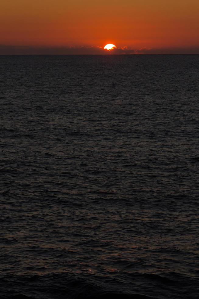 Sunset on the sea, on the Atlantic Ocean photo