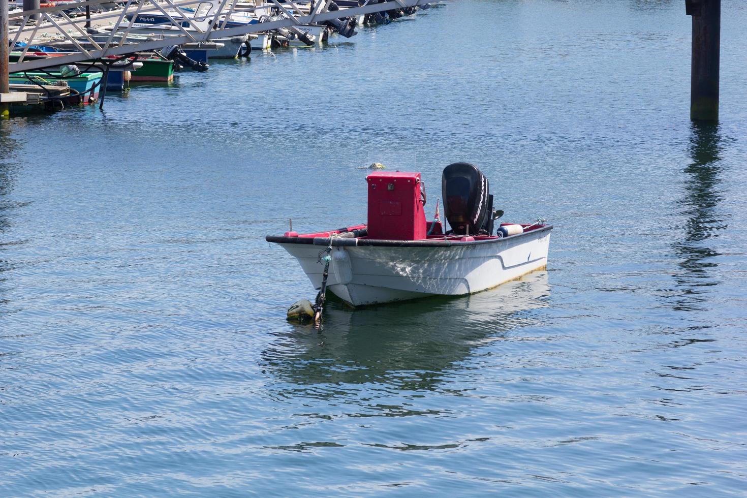 Fishing boats at sea photo