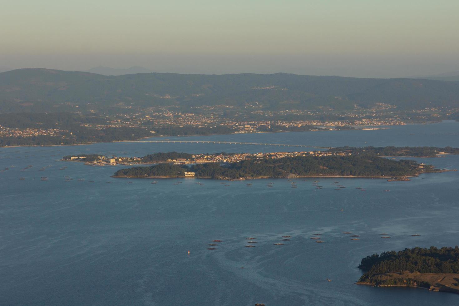 General view of the Ria de Arosa in Galicia, spain photo