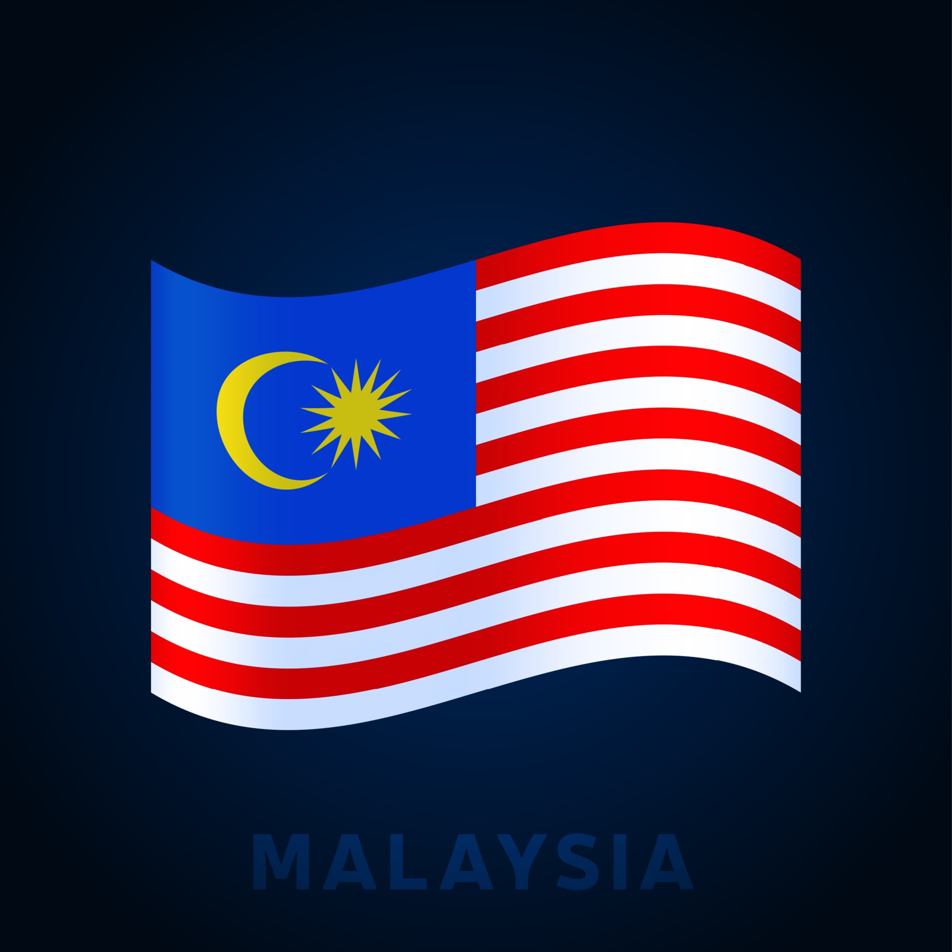 malaysia wave vector flag 3431515 Vector Art at Vecteezy