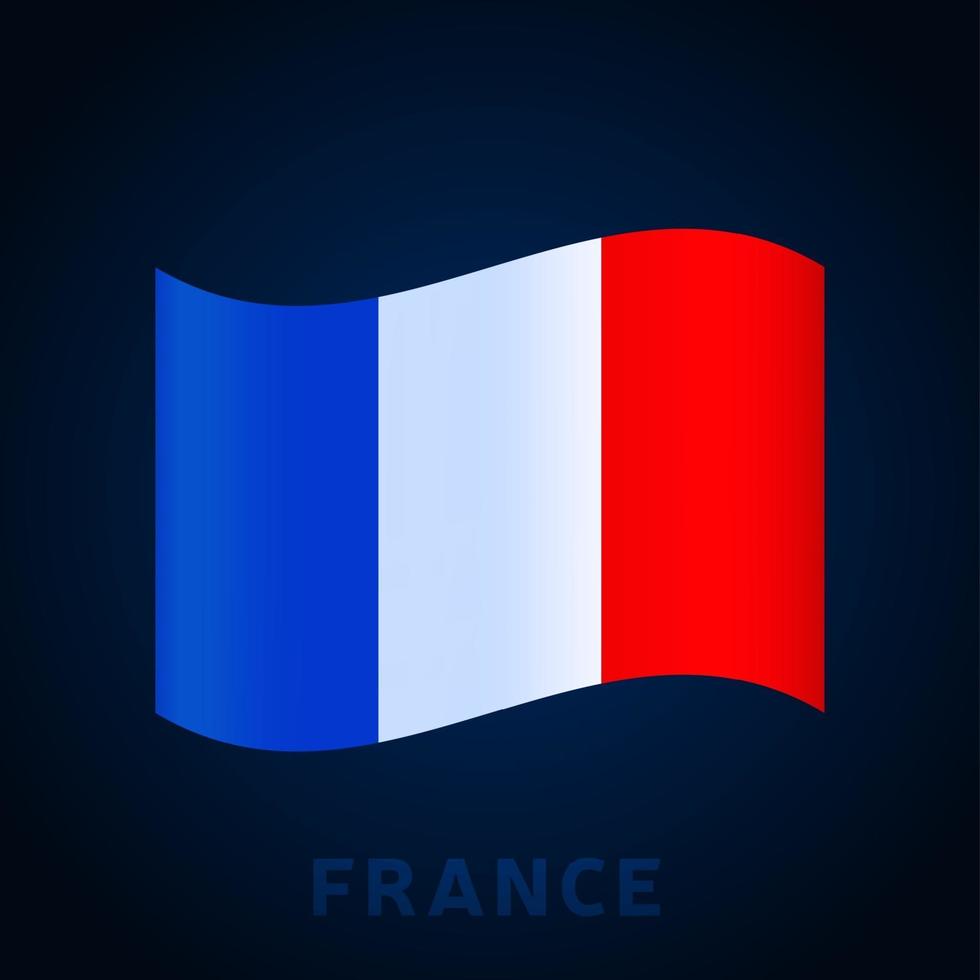 bandera de vector de onda de francia