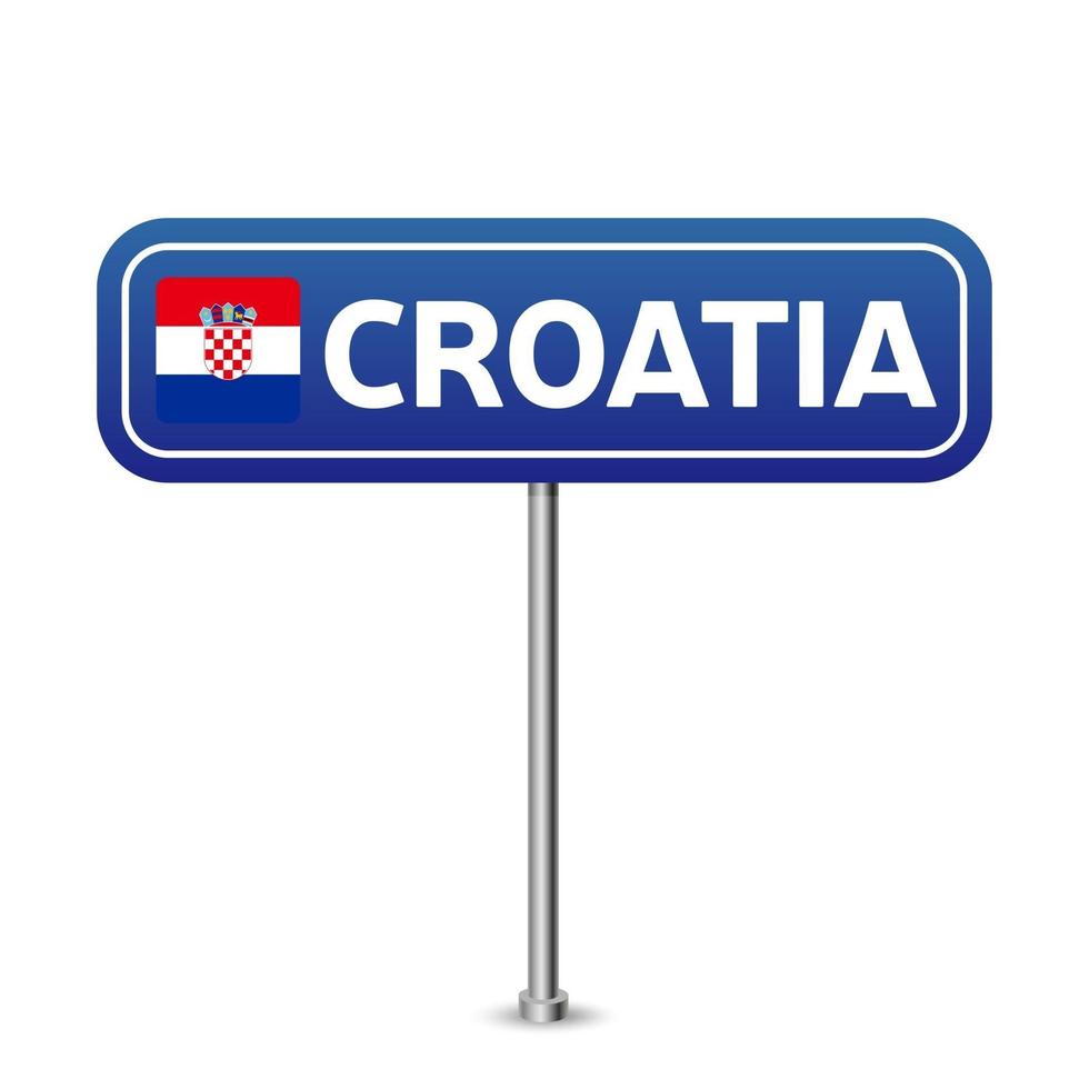 croatia road sign vector